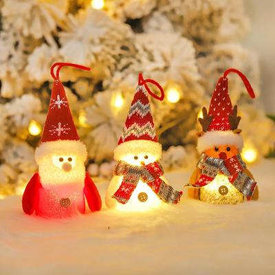 Luminous Christmas Cartoon Snowman & Santa Ball Decorations for Homes & Hotels