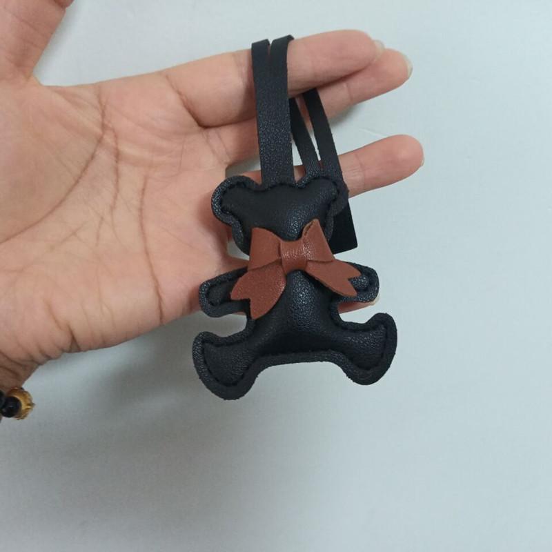 Cartoon PU Animal Key chain Cute Bear Keyring For Women Keychain Backpack Pendant Ornaments Girls Gift