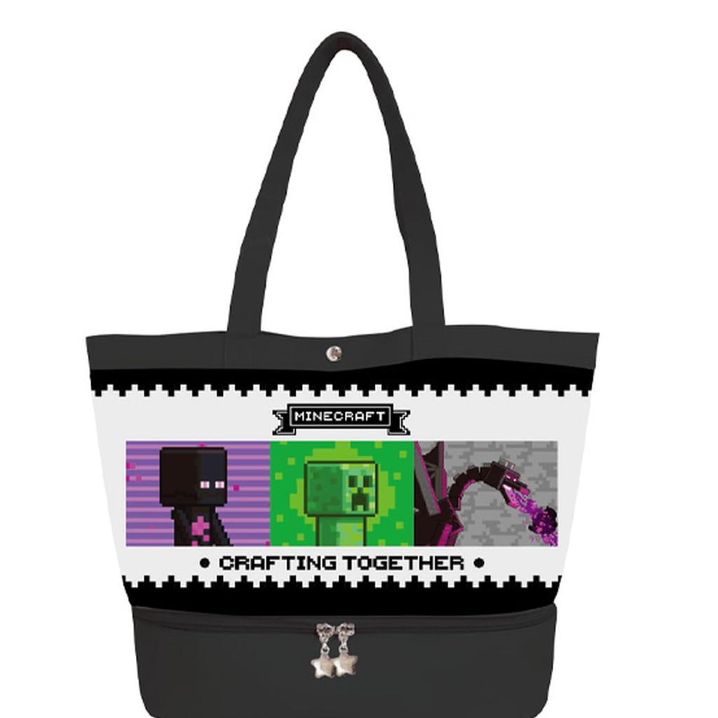 K Company Minecraft Vinyl Tote with Pockets, Set, CPV6-MCT-SG