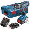 Bosch GSB 18-2-LI Plus Hammer Drill with 2 X 18V 2.0 Ah Li-ion Batteries and Carrying Case