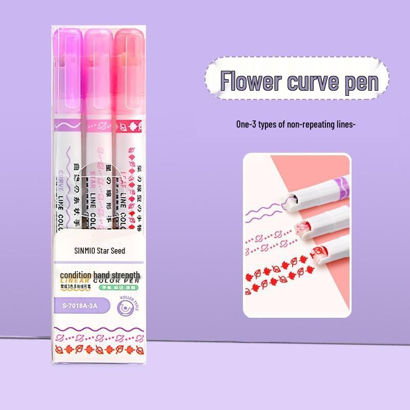Marcador de Contorno Floral: Set de Marcadores de Colores para Diarios de Arte y Manualidades Infantiles