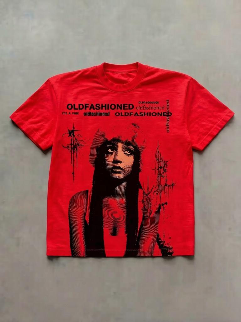 

Glimmora Street Style Short Sleeve TShirt Unisexs Streetwear Portrait Graphic Tee Luxury Unisex Clothing Y2k Clothes Unisex M