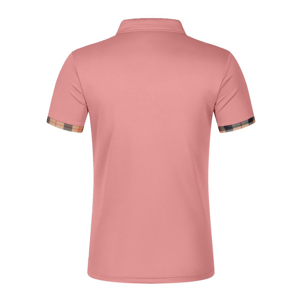 Men's Single Breasted Collar T-shirt Casual Sports Top