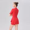 Vestido de Tênis Elegante com Barra de Babados e Shorts Internos