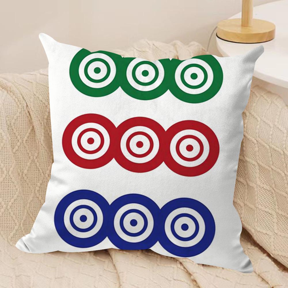 

Fun Mahjong Cushion Cover Soft Plush Fabric DoubleSided Printed Cushion Covers for All Seasons Modern HomeDecor Gift 30x30cm