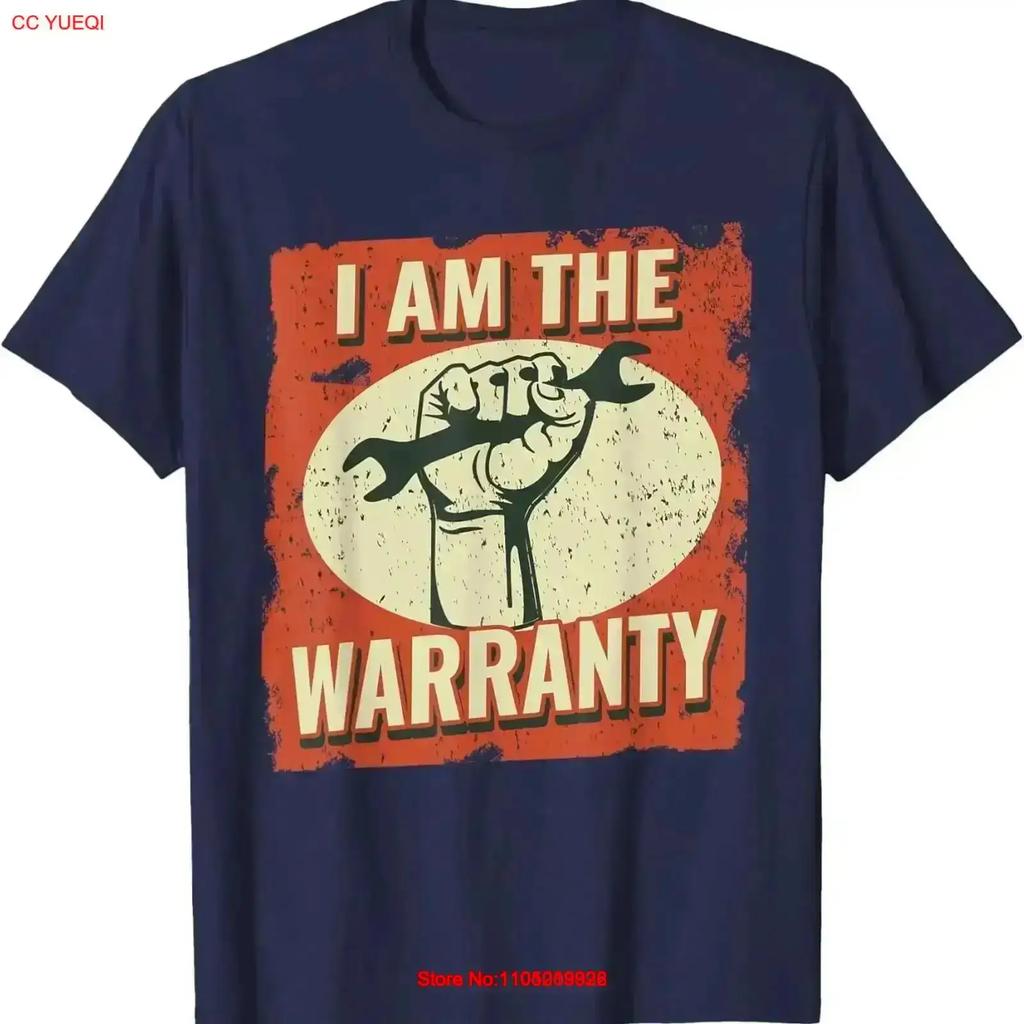 I am The Warranty vintage mechanic dad for men auto T Shirt Washed homme Slightly fashion Top Everyday Wear Soft vintage