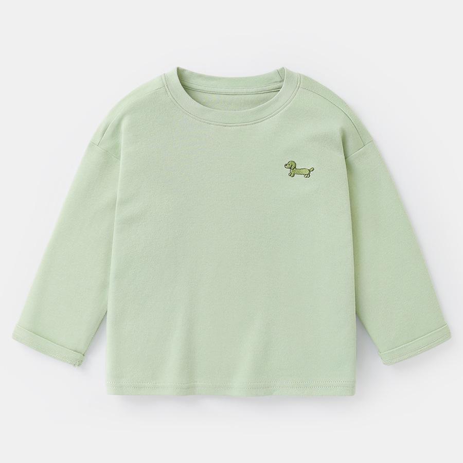 Boys' Striped Long-Sleeve Antibacterial Cotton T-Shirt