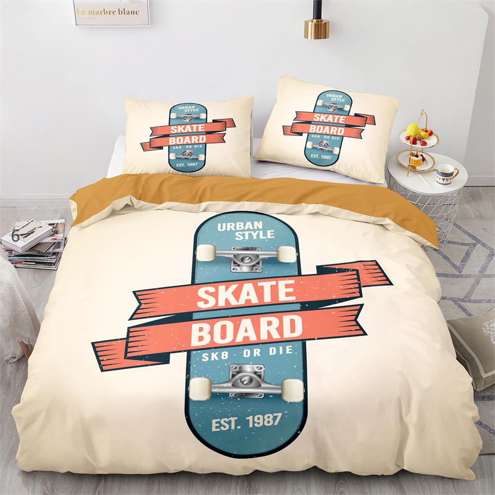 

Комплект постельного белья Skateboard Full Size 3D Santa Claus полиэстеровый пододеяльник Skateboard Одеяло Cover Hip Hop Style King Twin Size 135x200cm 2pcs