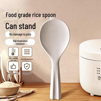 Silicone Stand-Up Rice Spoon - High-Temperature Resistant, Food-Grade, Ideal for Rice Cookers