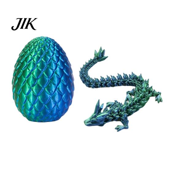 Unique Easter Present 3D Printed Mini Dragon Egg Articulated Fidget Toy Inside Kids Playset Basket Stuffers Collectible Flexible Gift for Teens