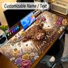 Highland Cow Theme Personalized Mouse Pad Custom Name Text Non Slip Desk Pad For Laptop Office Desktop