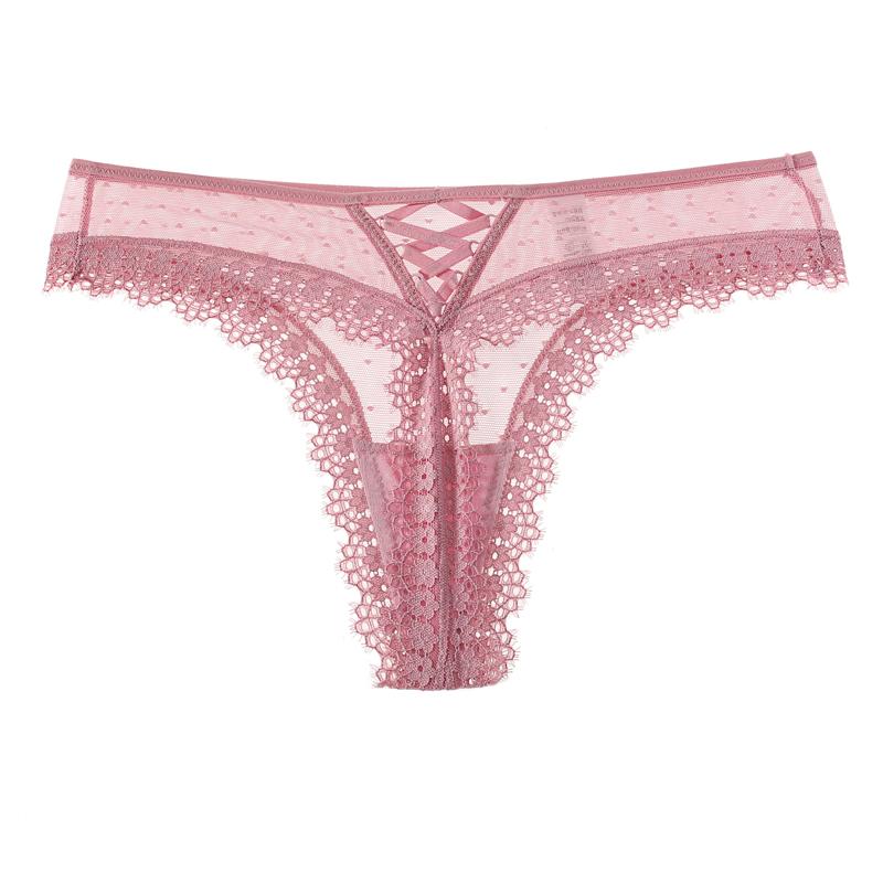 Sexy Women Lace Panties Low-waist Underwear Thong Female G String Breathable Lingerie Temptation Embroidery Intimates