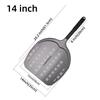 12 13 14Inch Pizza Peel Long Handle Turning  Aluminum Pizza Turner Nonstick Baking Tool Perforated Paddle Kitchen Accessory