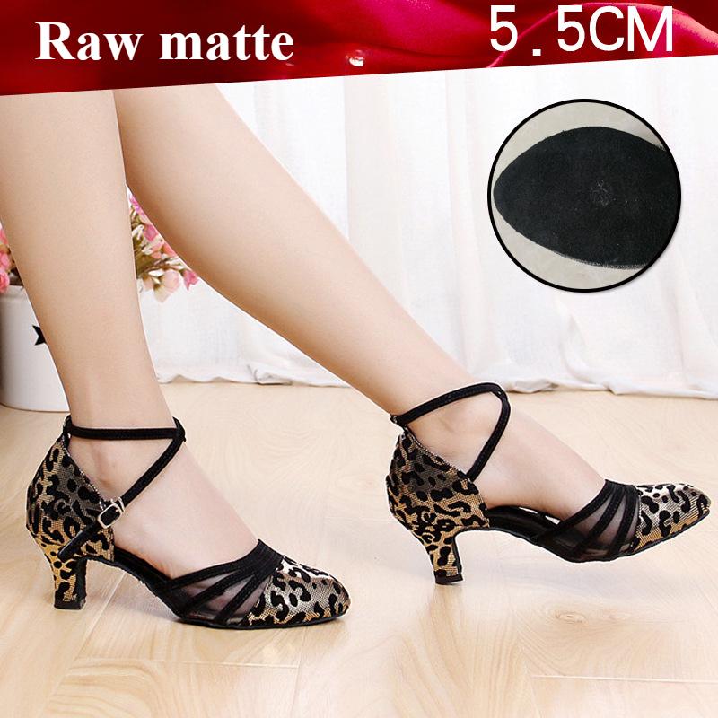 Women's Latin Dance Shoes Closed Toe Shoes Ballroom Outdoor Dance Shoes Low Heeled
