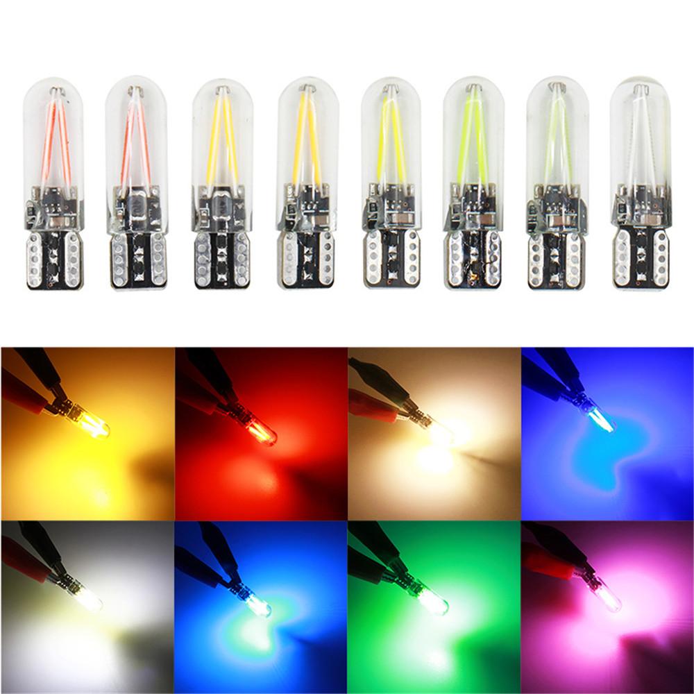 

1/2PCS 194 2825 W5W Lights COB LED Glass Shell Wedge Auto Parking Bulbs CANBUS Car Reading Interior Dome Lamp DC