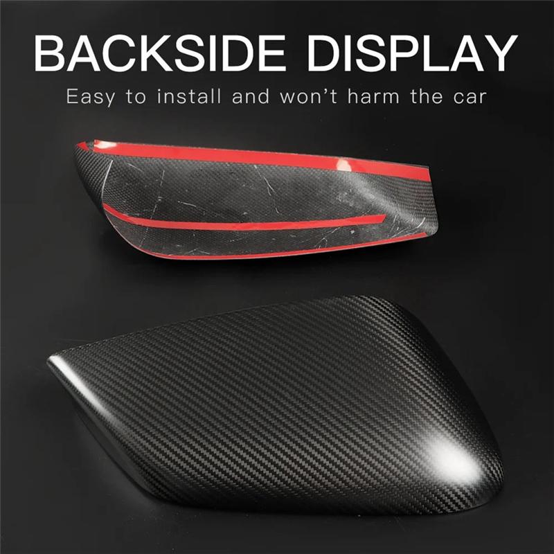 Kohlefaser Rückspiegelabdeckung ABS Rückspiegelabdeckung für Hyundai KIA EV6 - Rückfahrspiegel Schalenabdeckung-A87Q