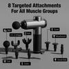 Muscle Recovery Massage Gun 8 Speed Levels and Attachments Portable Deep Tissue Percussion Massager for Pain Relief