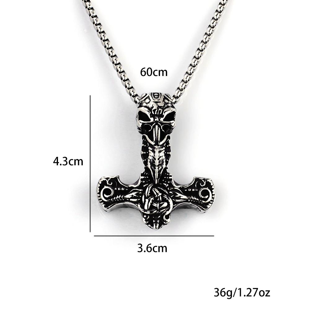 Necklace for Men Nordic Culture Viking Male Bird Head Retro Pendable