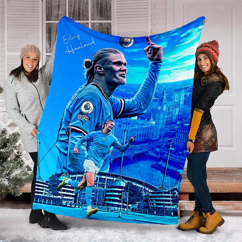 1pc Haaland11 Theme Blanket - Digital Print, Polyester, Cozy for All Seasons, Perfect for Outdoor, and Travel