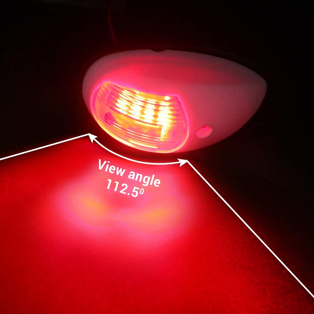 Yacht Navigation Light Waterproof LED Marine Sounding Light Navigation Light Red and Green Marine Light 12V 24V 2 PCS