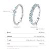 MODIAN 925 Silver Exquisite Eternity Band Paraiba Color CZ Ring Mint Green Stackable Rings For Women Fine Jewelry