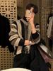 Men's Korean Striped V-Neck Knit Sweater - Autumn/Winter Loose Fit Long Sleeve Pullover