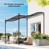 Replacement Roof for Pergola Sun Sail for Patio Roofing Replacement Roof Tarp for 3 X 3 M Gazebo 298x293 Cm Dark Grey