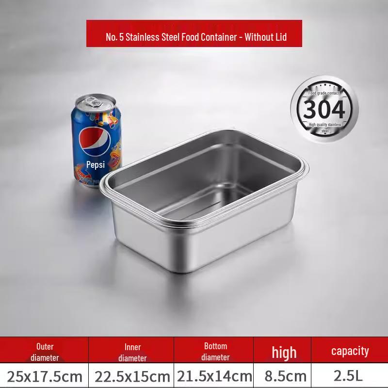 304 Stainless Steel Sealed Food Storage Container