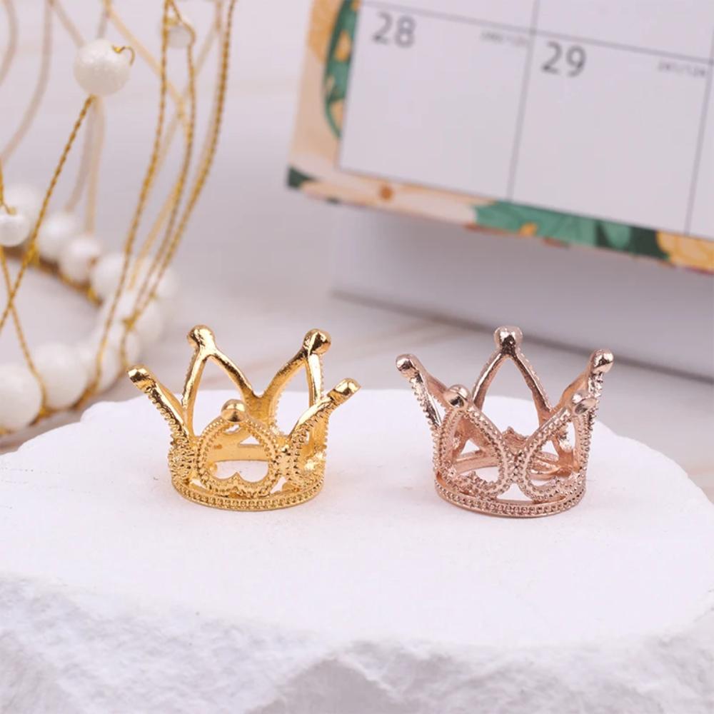 Model Toys Dollhouse Miniature Metal Crown Decorating Mini Princess Crown Dollhouse  Kids