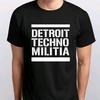 TRICOU DETROIT TECHNO MILITIA Toate mărimile S M L XL XXL 3 4XL Negru Alb