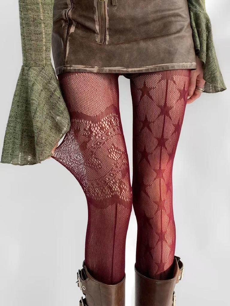 Women's Sexy Pantyhose With Hollowed Out Mesh Lace Pantyhose