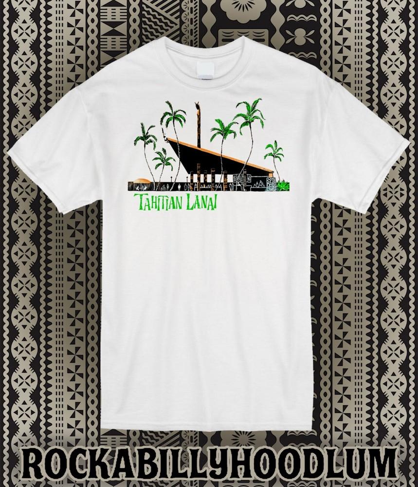 Ретро Тики Арт Футболка Футболка Бар Кружка Ресторан Полинезийский Таитянский веранда 4XL