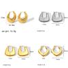 Geometric Gold Stainless Steel Earrings For Women Fashion Jewelry Gift For Ladies
