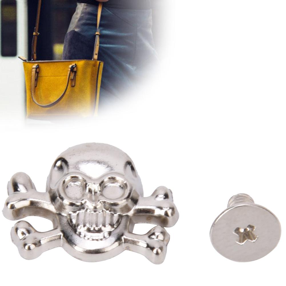 20PCS DIY 15mm Punk Skull with Bone Rivet Gothic Ornaments Luggage Accessories