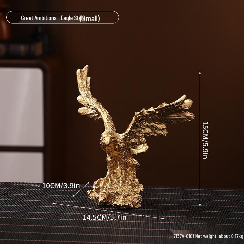Golden Light Luxury Resin Handicrafts Collection: Ornaments for Office, Living Room, Wine & TV Cabinets
