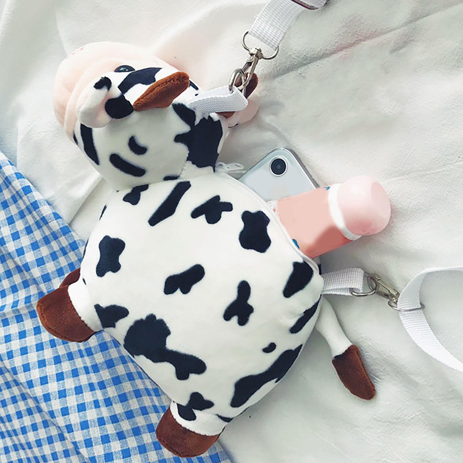 Плюшевая кукла коровья сумка через плечо Сумка для мобильного телефона Сумка-мессенджер — фото 4