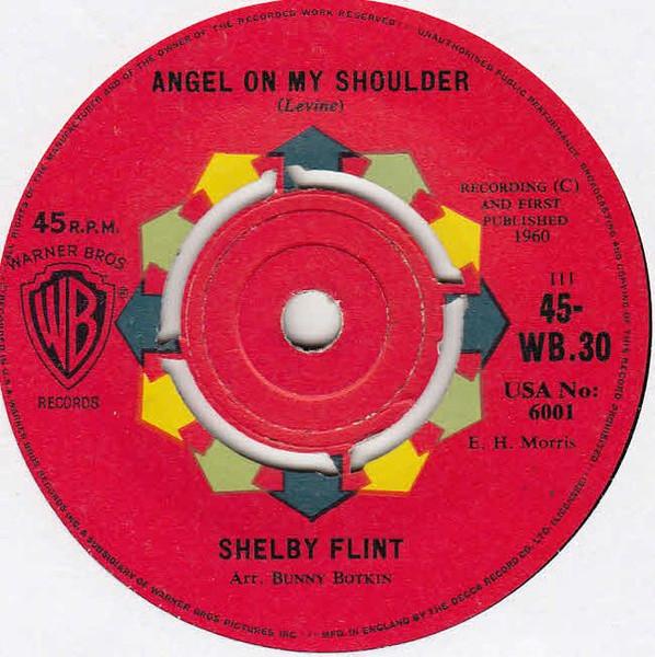 

7inch Record SHELBY FLINT - Angel On My Shoulder 45WB30 WARNER BROS. RE 1961 UK Pop Used