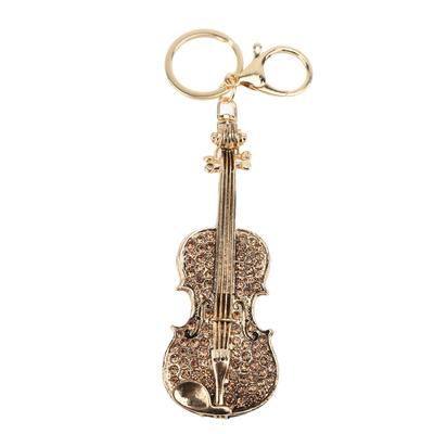 Llavero de Violín Pedrería Instrumento Musical Colgante Llavero de Violín Joyería Unisex Regalo de Cumpleaños