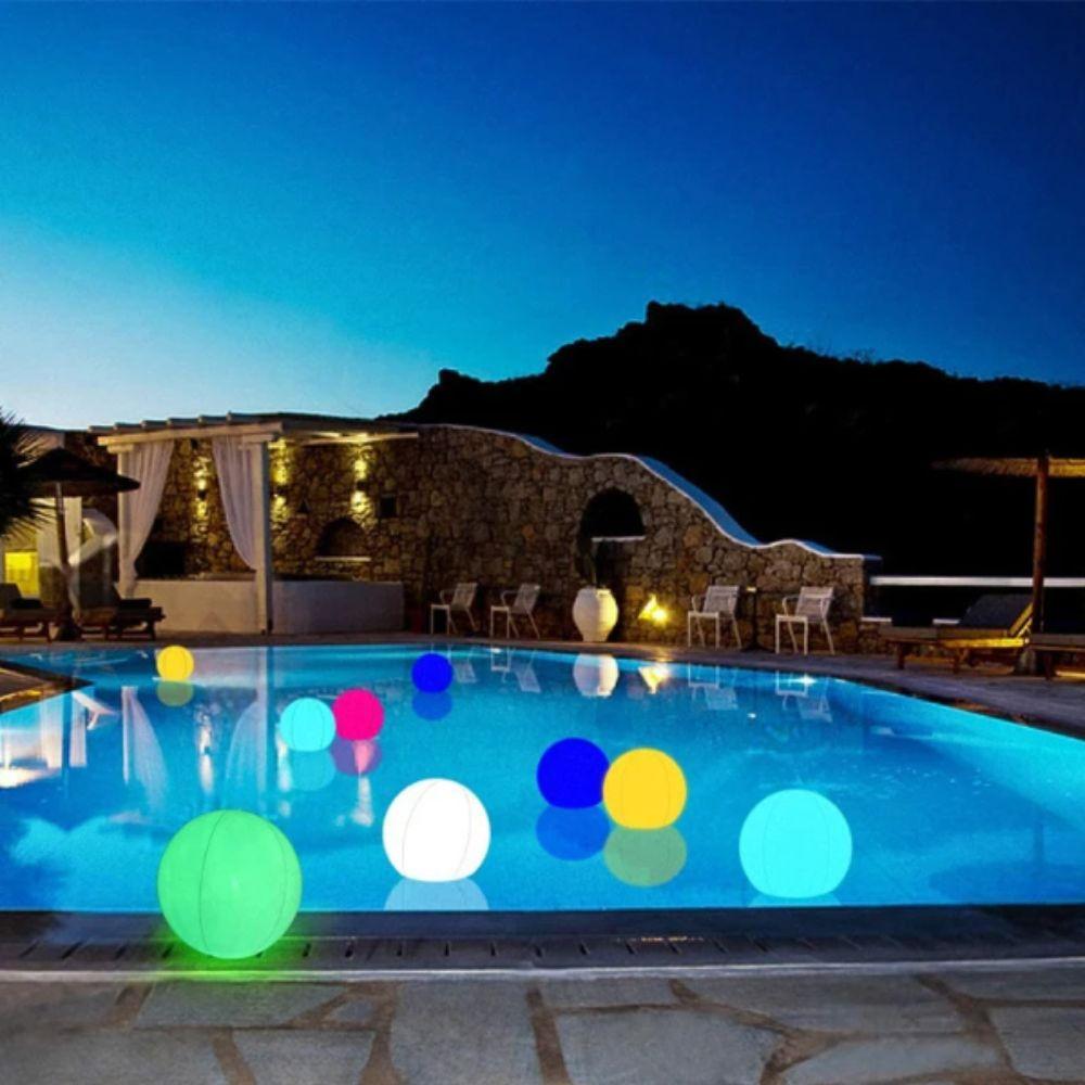 Color-Changing Lights Inflatable LED Ball 16 Colors Remote Control LED Glowing Beach Ball Luminous Large Size