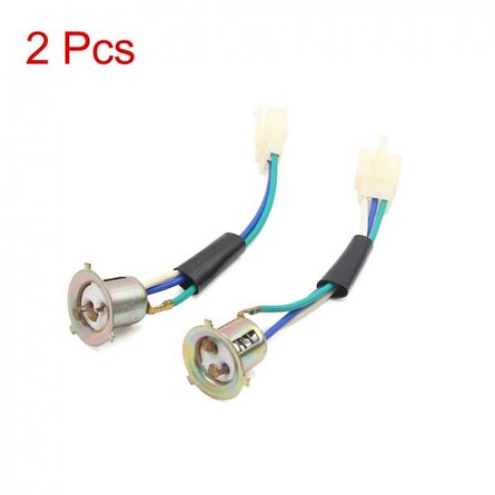 2pcs 3 P Motorcycle Headlight Wires Harness Connector Sockets for DY100