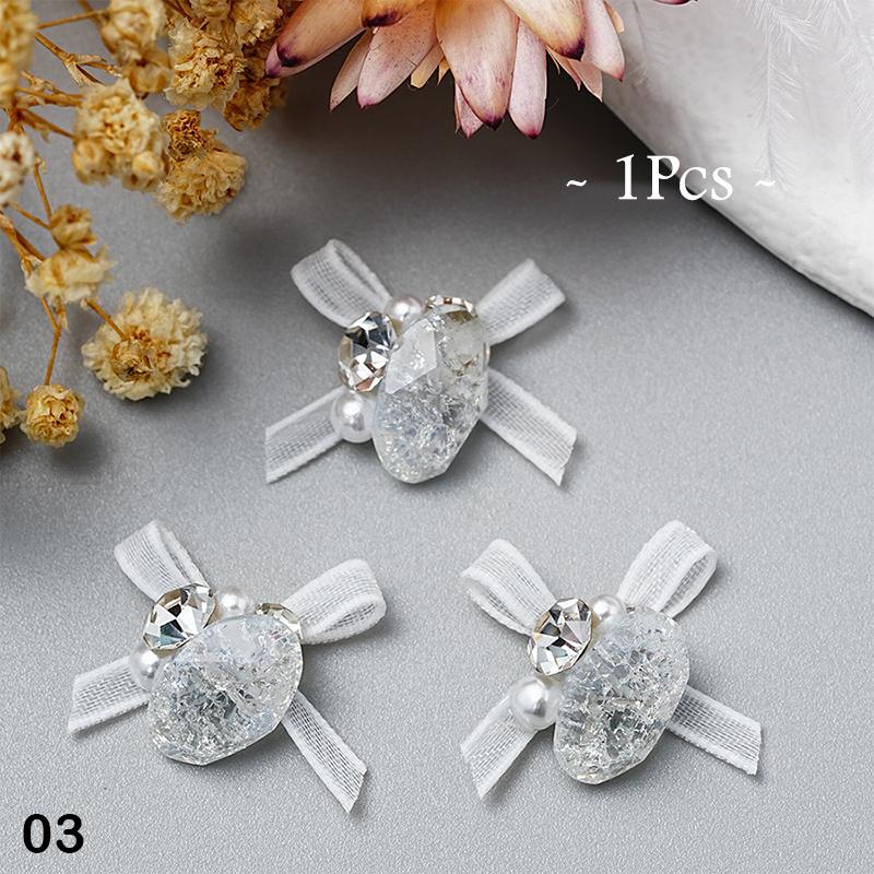 

Винтажный простой галстук 3D-подвеска для ногтей бант бабочка лента бриллиантовое сердце любовь нейл-арт украшение as the picture