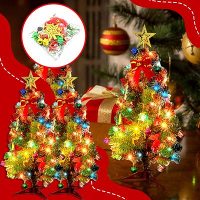 Mini Tafelblad Kerstboom Decoratie LED Decor Thuis Kerstcadeau Party