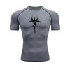 Men Tight-fitting Comfortable Sportswear Boxing Training Fashion Quick-drying Summer Comfortable Athletic Moisture-Wicking Casual Compression T-shirt