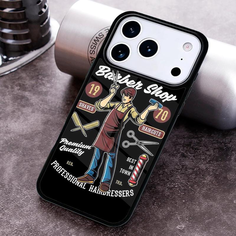 Barber Shop Hair Stylist Salon soft Phone Case For iPhone 17 16 15 14 13 12 11 Pro Max Plus 17Air Soft Silicone Cover