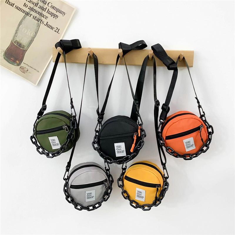 Stylish Mini Nylon Round Bag For Kids Lightweight And Trendy Children's Purse