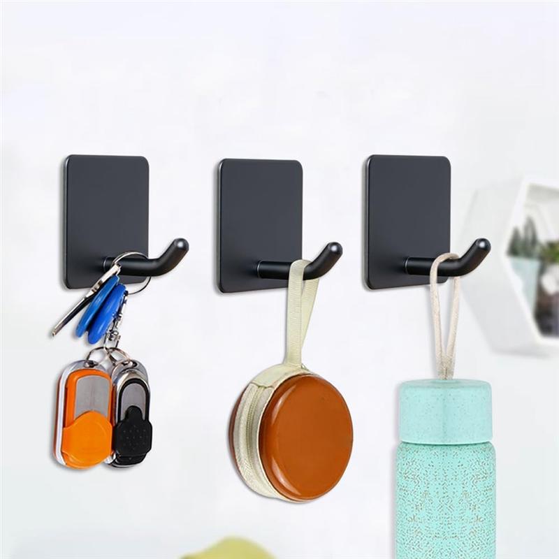 Gut-4er Pack Klebehaken Handtuchhaken Schwerlast Keine Bohrung Klebehaken Wandhaken Duschhaken Für Innen Dusche Badezimmer Küche Tür