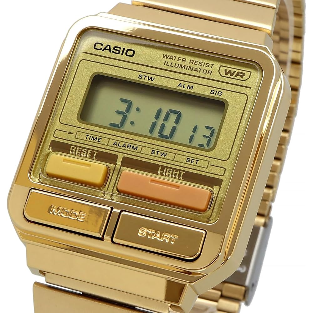 Casio Vintage Series A120WEG-9A Unisex Digital Watch Metal Band Gold