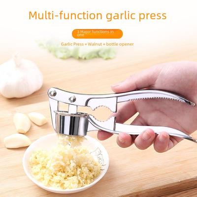 Extra Large 4-in-1 Garlic Press and Pounder - Multifunctional Manual Kitchen Tool