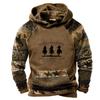 Cross border new casual trend hoodie hoodie retro 3D printed men's sportswear European and American streetwear