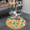 1pc Floral Pattern Chair Carpet for Office, Soft Flannel Throw Mat, Perfect for Office, Holiday Party Decoration Choice yy260320089